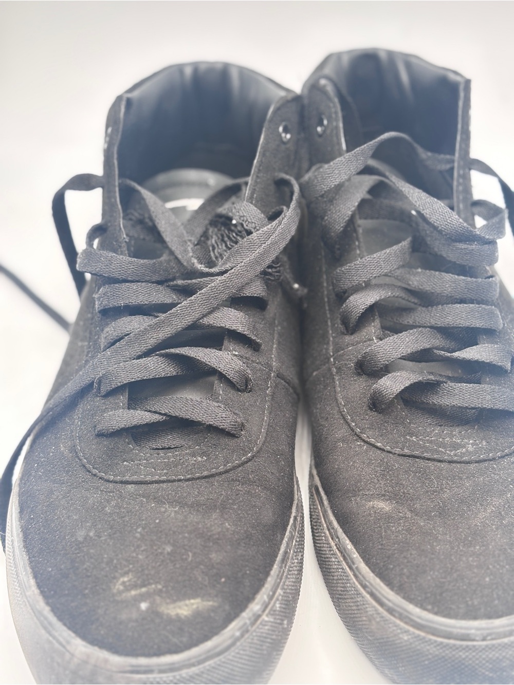 Men's Black High-Top Athletic Sneakers